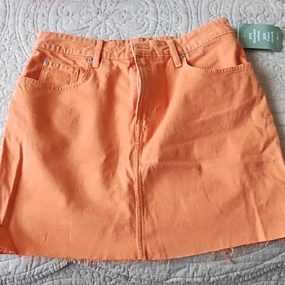 NWT H&M Orange Mini Skirt Casual Resort Wear